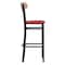 Flash Furniture Red Vinyl Seat Barstool with Natural Wood Back XU-DG6V6RDV-NAT-GG - alternate 4